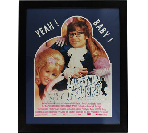 Mike Myers Signed Austin Powers Framed Movie Poster