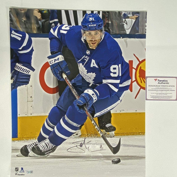 Autographed/Signed JOHN TAVARES Maple Leafs 16x20 Photo Fanatics COA