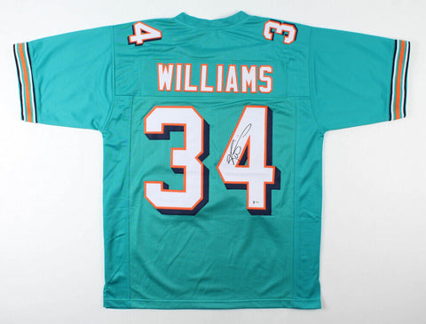 Ricky Williams Signed Miami Dolphins Jersey (Beckett) 2002 NFL Rushing Leader