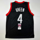 Autographed/Signed Jalen Green #4 Houston Black Basketball Jersey JSA COA