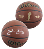 76ers Julius "Dr. J" Erving Signed Wilson Trophy Series Basketball W/ Case JSA W