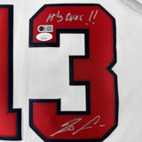 Autographed/Signed Ronald Acuna Jr. It's Over Majestic Braves Jersey JSA COA