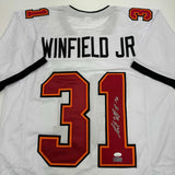 Autographed/Signed Antoine Winfield Jr Tampa Bay White Football Jersey JSA COA