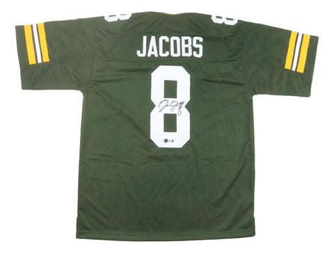 Josh Jacobs Green Bay Signed Green Football Jersey BAS