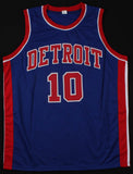 Dennis Rodman Signed Detroit Pistons Jersey (Beckett COA) 7xRebounding Leader
