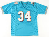 Ricky Williams Signed Miami Dolphins Teal Jersey Ins "Smoke Weed Everyday" (JSA)