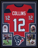 FRAMED HOUSTON TEXANS NICO COLLINS AUTOGRAPHED SIGNED JERSEY BECKETT HOLO