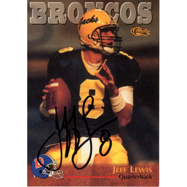 Jeff Lewis Autographed/Signed 1999 Draft Classic #48 Trading Card Beckett 59186