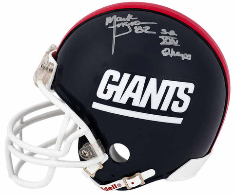 Mark Ingram Signed Giants T/B Riddell VSR4 Mini Helmet w/SB Champs -SCHWARTZ COA