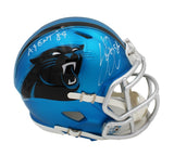 Steve Smith Sr Signed Carolina Panthers Speed Blaze NFL Mini Helmet - Agent 89