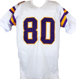 Cris Carter Autographed White Pro Style Jersey-Beckett W Hologram *Silver