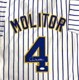 Brewers HOF'er PAUL MOLITOR Signed Custom Replica Pinstripe Jersey AUTO - JSA
