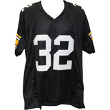 Franco Harris Autographed/Signed Pro Style Size XL Black Jersey JSA 57027