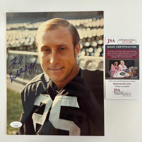 Autographed/Signed Fred Biletnikoff Oakland Raiders 8x10 Photo JSA COA #2
