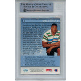 Willie Roaf Autographed 1993 Upper Deck #6 Slabbed Trading Card Beckett 49396