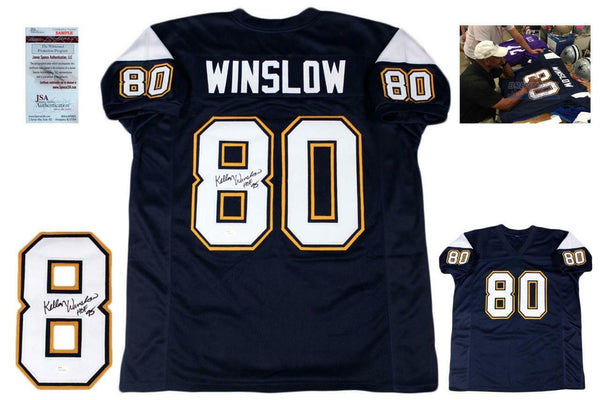 Kellen Winslow Autographed SIGNED Jersey - JSA Witnessed Authentic - Navy