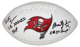 Dexter Jackson & Brad Johnson Signed Tampa Bay Buccaneers Football BAS 39860
