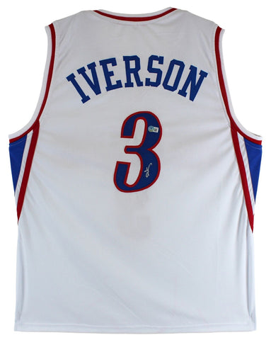 Allen Iverson Authentic Signed White Jersey Autographed BAS Witnessed