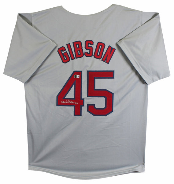 Bob Gibson Authentic Signed Grey Pro Style Jersey Autographed BAS #BY031290