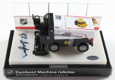 Ed Belfour Signed Chicago Blackhawks / 1:43 Diecast Zamboni (Schwartz) HOF 2011