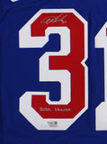 Igor Shesterkin Signed New York Rangers Adidas Blue NHL Jersey with "2022 Vezina