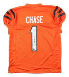 Ja'Marr Chase Cincinnati Signed Orange Pro-Cut Football Jersey BAS