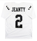 Ashton Jeanty Authentic Signed White Pro Style Jersey Autographed BAS Witnessed