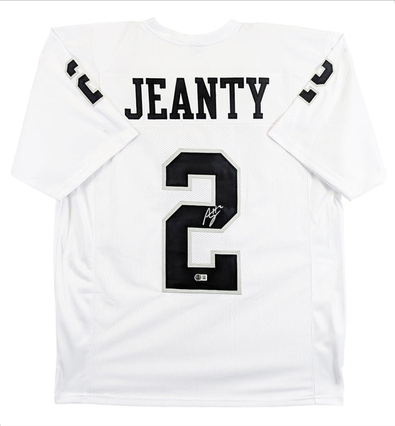 Ashton Jeanty Authentic Signed White Pro Style Jersey Autographed BAS Witnessed