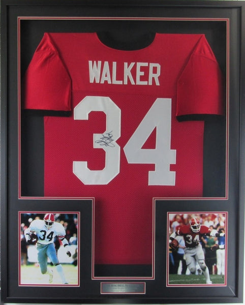 Herschel Walker Georgia Bulldogs Heisman Winner Signed/Inscribed Jersey Framed
