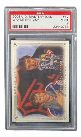 Wayne Gretzky 2008 Upper Deck Masterpieces #17 Trading Card PSA/DNA Mint 9