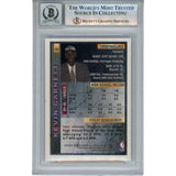 Kevin Garnett Autographed 95-96 Topps Finest #115 Trading Card Beckett 50884
