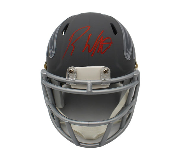 Roddy White Signed Atlanta Falcons Speed Slate NFL Mini Helmet