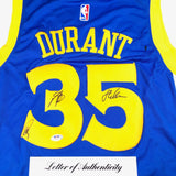 Stephen Curry Kevin Durant Steve Kerr signed jersey PSA/DNA Autographed LOA Warr