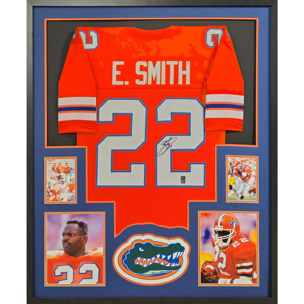 Emmitt Smith Autographed Signed Framed Orange Florida Gators Jersey