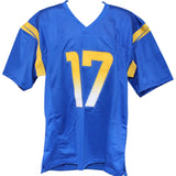 Davante Adams Autographed/Signed Pro Style XL Blue Jersey Beckett Witness 53724