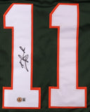 Carson Beck Signed Miami Hurricanes Green Jersey (Beckett) 2025 Starting Q.B