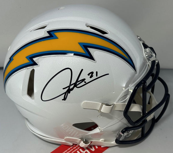 Chargers LADANIAN TOMLINSON Signed Full Size AUTHENTIC Speed WHITE Helmet AUTO