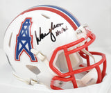 Warren Moon Autographed Houston Oilers 81-96 Speed Mini Helmet - Beckett W Holo