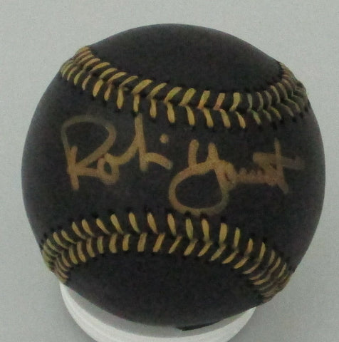 Brewers ROBIN YOUNT Signed Official MLB BLACK Baseball AUTO - JSA