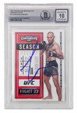 Conor McGregor Signed 2021 Panini Chronicle UFC Season Ticket - BGS 10 Autograph