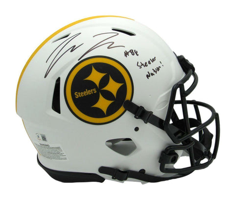 Pat Freiermuth Signed/Inscr Steelers Lunar Auth Full Size Helmet Beckett 161945