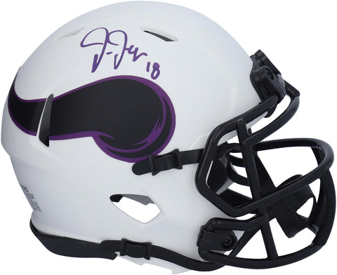 Justin Jefferson Vikings Signed Lunar Eclipse Alternate Mini Helmet