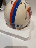 Jonah Elliss Autographed Denver Broncos Retro Mini Helmet "Go Broncos!" BAS COA