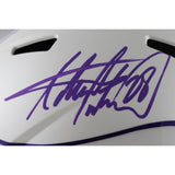Adrian Peterson Autographed Minnesota Vikings 24 Alt F/S Helmet Beckett 49243