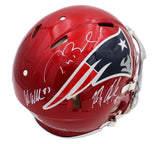 Multi Signed New England Patriots Speed Auth Flash Helmet- R Gronkowski/T Brady