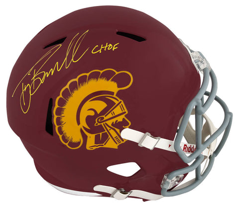 Tony Boselli Signed USC Trojans Riddell Full Size Replica Helmet w/CHOF (SS COA)