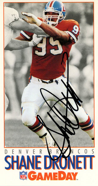 Shane Dronett Autographed 1992 Gameday #74 Trading Card Beckett 44786