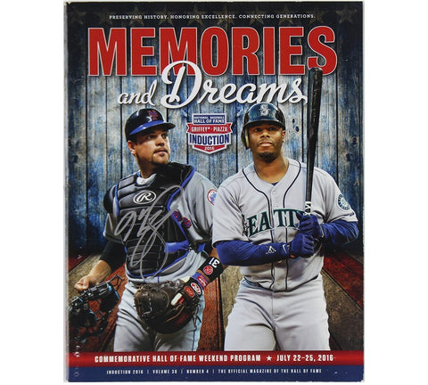 Mike Piazza Signed Memories and Dreams 2016 Commemorative Hall of Fame Program