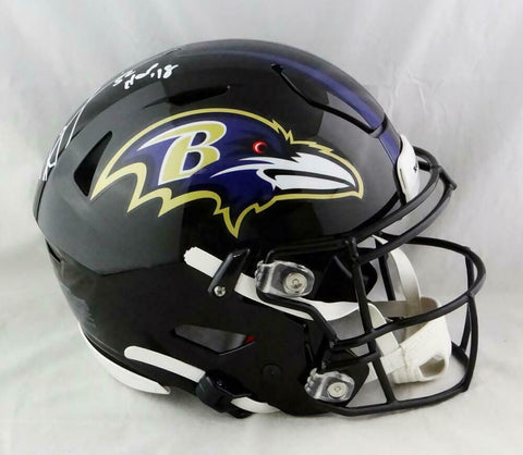 Ray Lewis Signed Baltimore Ravens F/S SpeedFlex Helmet w/ HOF - Beckett W Auth
