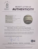 Richie Ashburn Rick Wise Al Holland Signed Official NL Baseball BAS AC22621